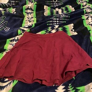 Forever 21 Deep Red Skater Skirt